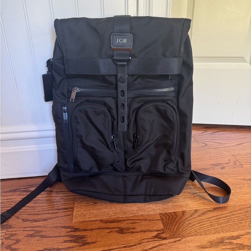 Tumi Black Backpack with Modern Design and Durability